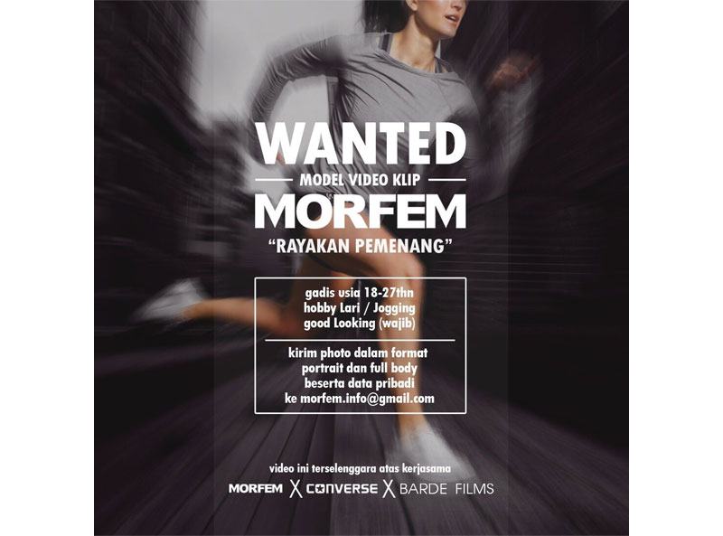 Morfem mencari Model klip untuk single “Rayakan Pemenang”